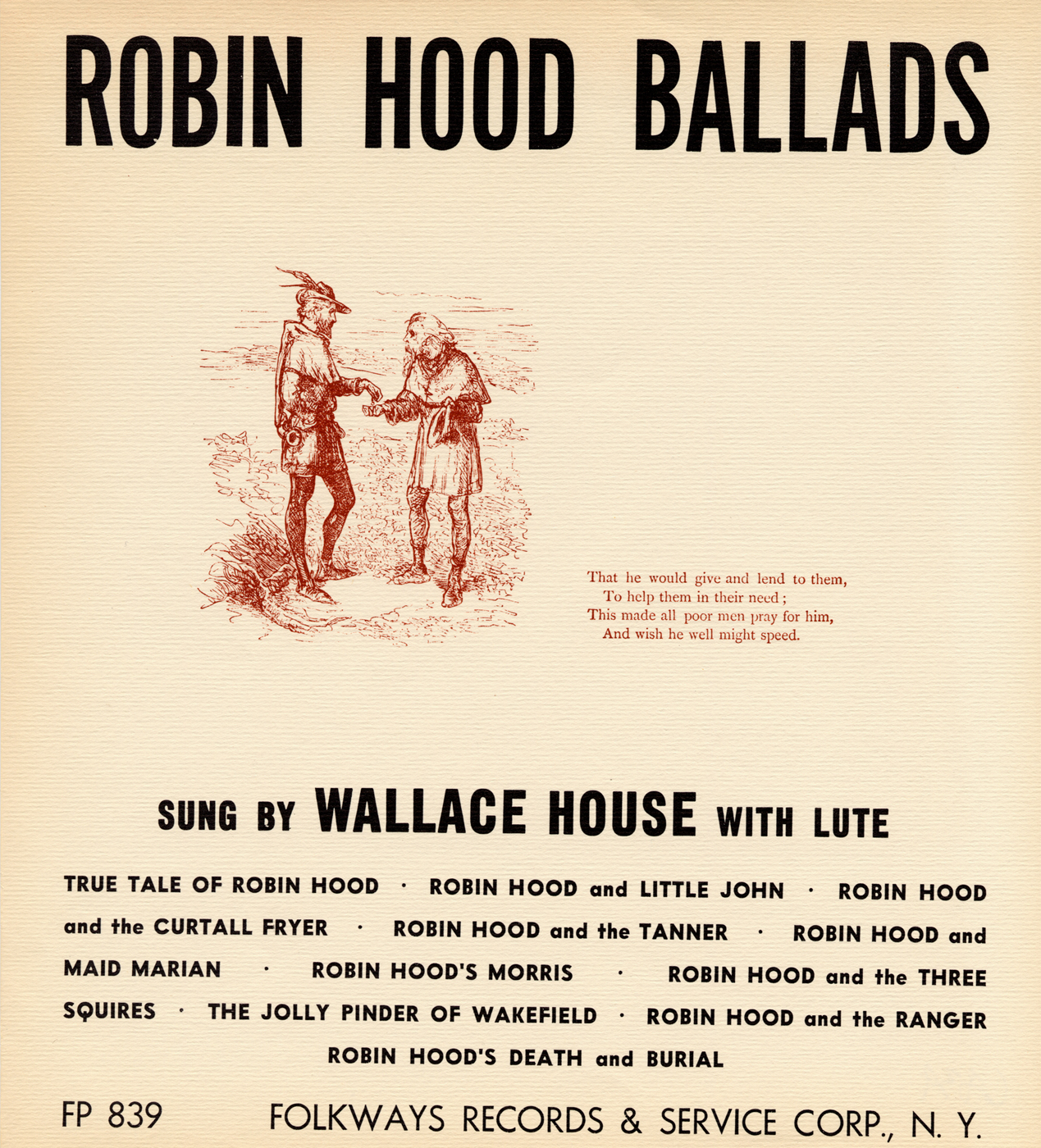 Robin Hood Ballads Smithsonian Folkways Recordings
