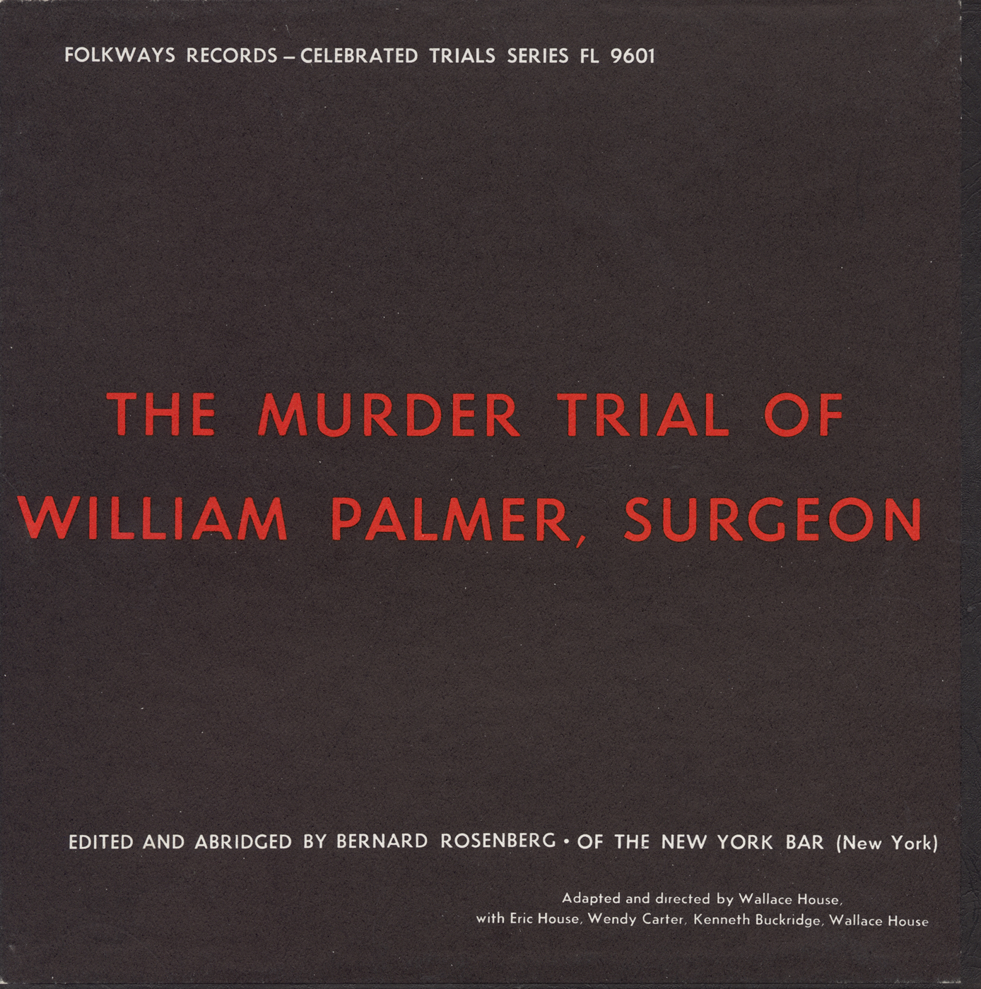 The Murder Trial of William Palmer Surgeon Smithsonian Folkways