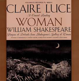 Claire Luce - A Concert Reading: Woman - Wm. Shakespeare