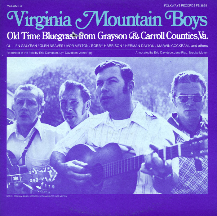 Virginia Mountain Boys, Vol. 3: Old Time Bluegrass from Grayson and Carroll Counties, Va.