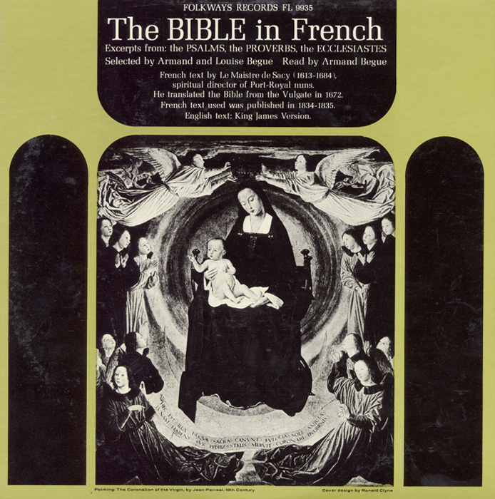 The Bible: Read in French by Armand Bégué - French Text by Le Maistre de Sacy
